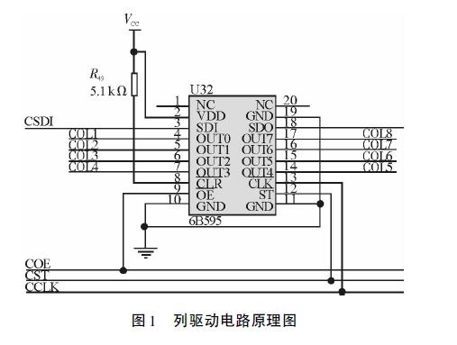 圖1 列驅(qū)動(dòng)電路原理圖